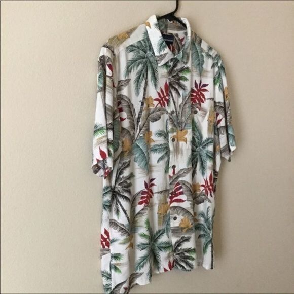 Arthouse Hawaiian Tropical Print‎ Shirt Palm Trees Size L - Picture 4 of 10